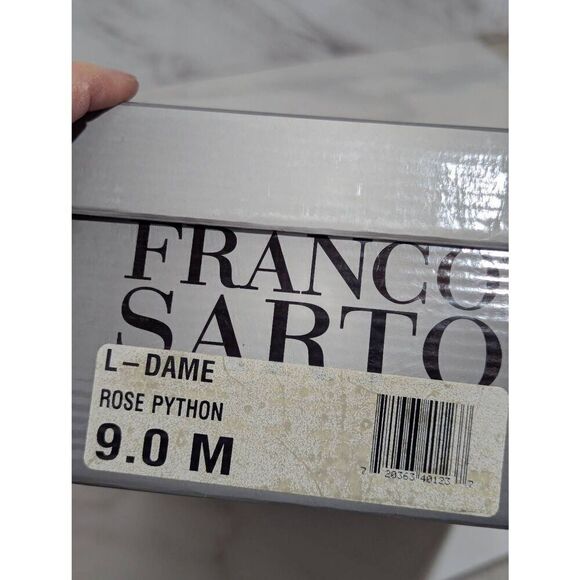 Franco Sarto Women's Pink Cobra Faux Snake Skin Pattern Peep Toe Pump Heels Size - Picture 4 of 8